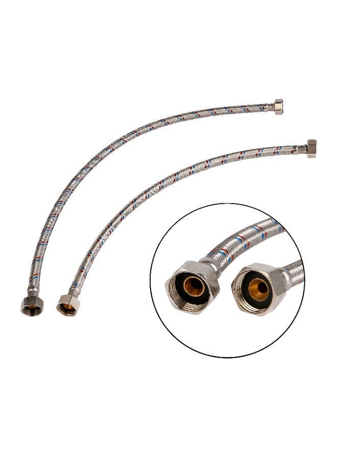 فكسر خرطوم توصيل مياه مرن من الفولاذ المقاوم للصدأ - متوفر بأطوال 30 سم، 45 سم، 60 سم، 90 سم، و100 سم - Image 5